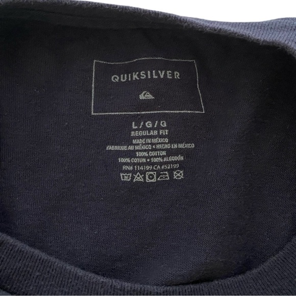 QUIKSILVER Logo Surf Tee Shirt Men L Large Regular Fit - Picture 4 of 5